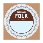 D'Addario Folk Nylon Guitar String Singles, Bronze Wound Basses, Ball End