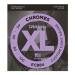 D'Addario ECB84 Chromes Bass Guitar Strings, Custom Light, 40-100, Long Scale