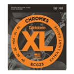 D'Addario ECG23 Chromes Flat Wound Electric Guitar Strings, Extra Light, 10-48