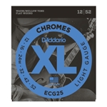 D'Addario ECG25 Chromes Flat Wound Electric Guitar Strings, Light, 12-52