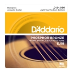 D'Addario EJ19 Phosphor Bronze Acoustic Guitar Strings, Bluegrass, 12-56