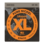 D'Addario EPN110 Pure Nickel Electric Guitar Strings, Regular Light, 10-45