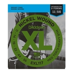 D'Addario EXL117 Nickel Wound Electric Guitar Strings, Medium Top/Extra-Heavy Bottom, 11-56