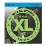 D'Addario EXL165SL Nickel Wound Bass Guitar Strings, Custom Light, 45-105, Super Long Scale