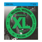 D'Addario EXL220 Nickel Wound Bass Guitar Strings, Super Light, 40-95, Long Scale