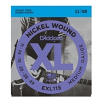 D'Addario EXL115 Nickel Wound Electric Guitar Strings, Medium/Blues-Jazz Rock, 11-49