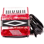 Sofia Mari SofiaMari 34 Key 72 Bass Button Accordion, Red Pearl