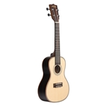 Kala Solid Spruce Top Striped Ebony Concert Ukulele