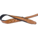 Stagg Pad Leather Guitar Strap, Honey
