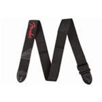 Fender Black Poly Strap w/ Red Logo