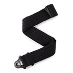 D'Addario Auto Lock Guitar Strap, Black Padded Stripes