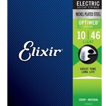 Elixir Nickel Plated Steel Electric Guitar Strings w/ OPTIWEB Coating, Light 10-46