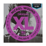 D'Addario EXL120-8 8-String Nickel Wound Electric Guitar Strings, Super Light, 09-65
