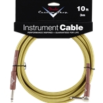 Fender Custom Shop Instrument Cable, Right Angle, Tweed, 10'