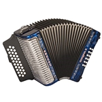 Hohner Corona 2 3500FBL 43-Key Button, Blue