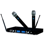 Audio2000 Audio 2000 AWM6123 16-Freq Plug-In-Recharge UHF DUal-Channel WIreless Microphone