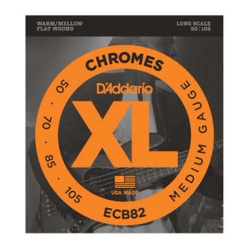 D'Addario ECB82 Chromes Bass Guitar Strings, Medium, 50-105, Long Scale