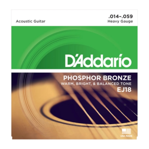 D'Addario EJ18 Phosphor Bronze Acoustic Guitar Strings, Heavy, 14-59