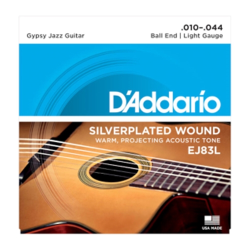 D'Addario EJ83L Gypsy Jazz Acoustic Guitar Strings, Ball End, Light, 10-44