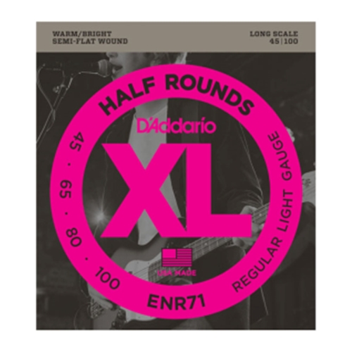 D'Addario ENR71 Half Round Bass Guitar Strings, Regular Light, 45-100, Long Scale