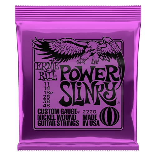 Ernie Ball Power Slinky Nickel Wound Electric Guitar Strings 11-48