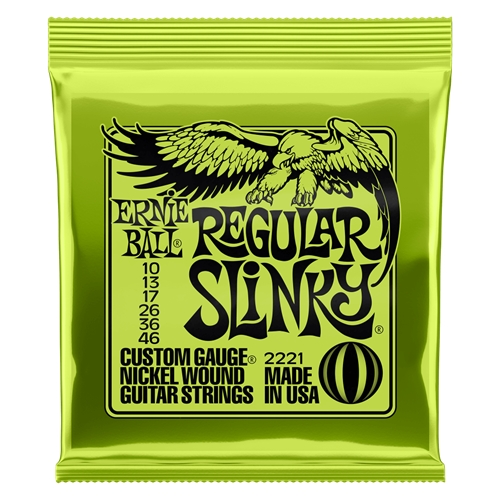 Ernie Ball Regular Slinky Nickel Wound Electric Guitar Strings 10-46