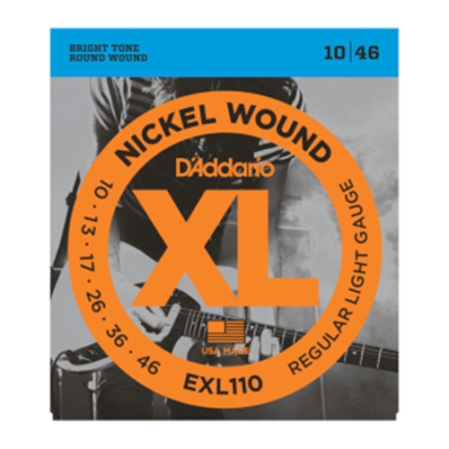 D'Addario EXL110 Nickel Wound Electric Guitar Strings, Regular Light, 10-46