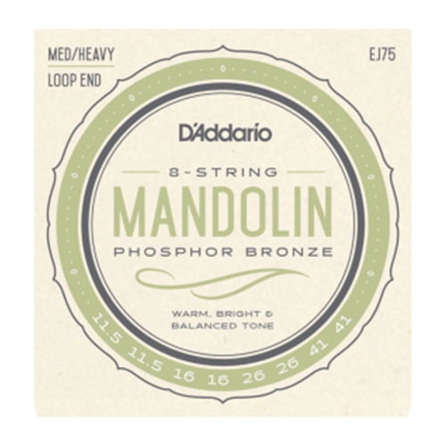 D'Addario EJ75 Mandolin Strings, Phosphor Bronze, Medium/Heavy, 11.5-41