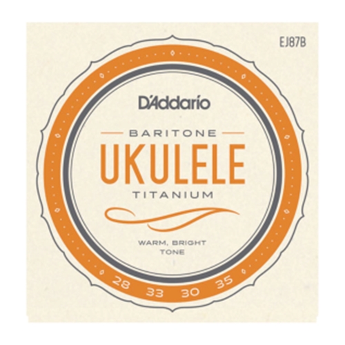 D'Addario EJ87B Titanium Ukulele Strings, Baritone