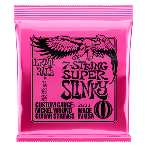 Ernie Ball 7-String Super Slinky Nickel Wound Electric Guitar Strings 09-52