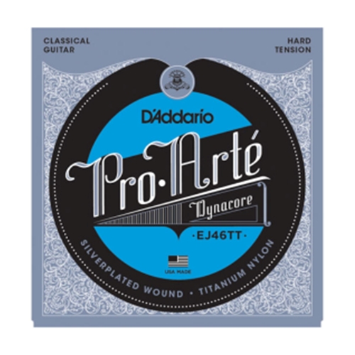 D'Addario EJ46TT Pro-Arté Dynacore Classical Guitar Strings, Titanium Trebles, Hard Tension