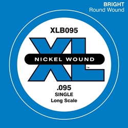 D'Addario XLB095 Nickel Wound Bass Guitar Single String, Long Scale, .095