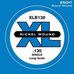 D'Addario XLB130 Nickel Wound Bass Guitar Single String, Long Scale, .130