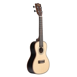 Kala Solid Spruce Top Striped Ebony Concert Ukulele