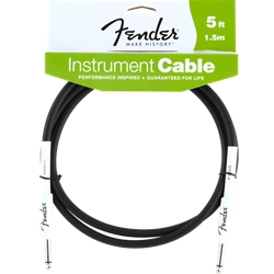 Fender Performance Series Instrument Cable, Black, 5'