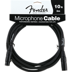 Fender Performance Series Microphone Cable, 10', Black