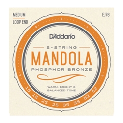 D'Addario EJ76 Phosphor Bronze Mandola Strings, Medium, 15-52