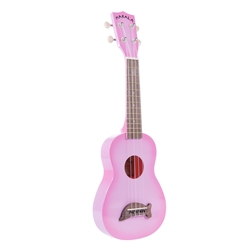 Makala Soprano Dolphin Ukulele - Pink Burst