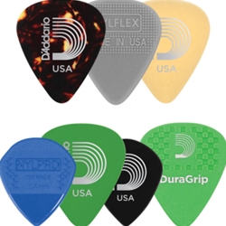 D'Addario Assorted Guitar Picks, 7-pack, Medium